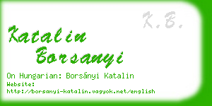 katalin borsanyi business card